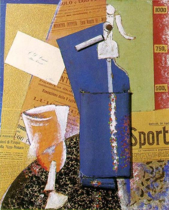 Wikioo.org - The Encyclopedia of Fine Arts - Painting, Artwork by Carlo Carrà - Still Life with Soda Syphon