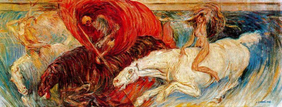 WikiOO.org - 백과 사전 - 회화, 삽화 Carlo Carrà - The Horseman of the Apocalipse