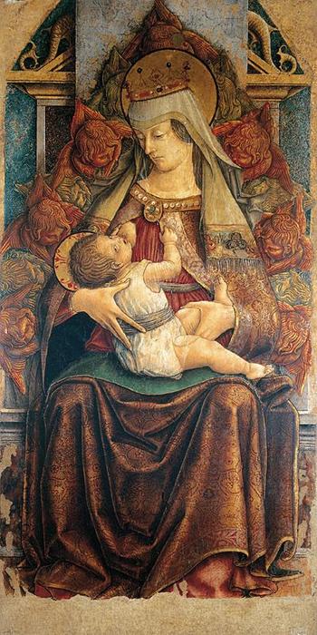 Wikioo.org - The Encyclopedia of Fine Arts - Painting, Artwork by Carlo Crivelli - Madonna lactating the Child