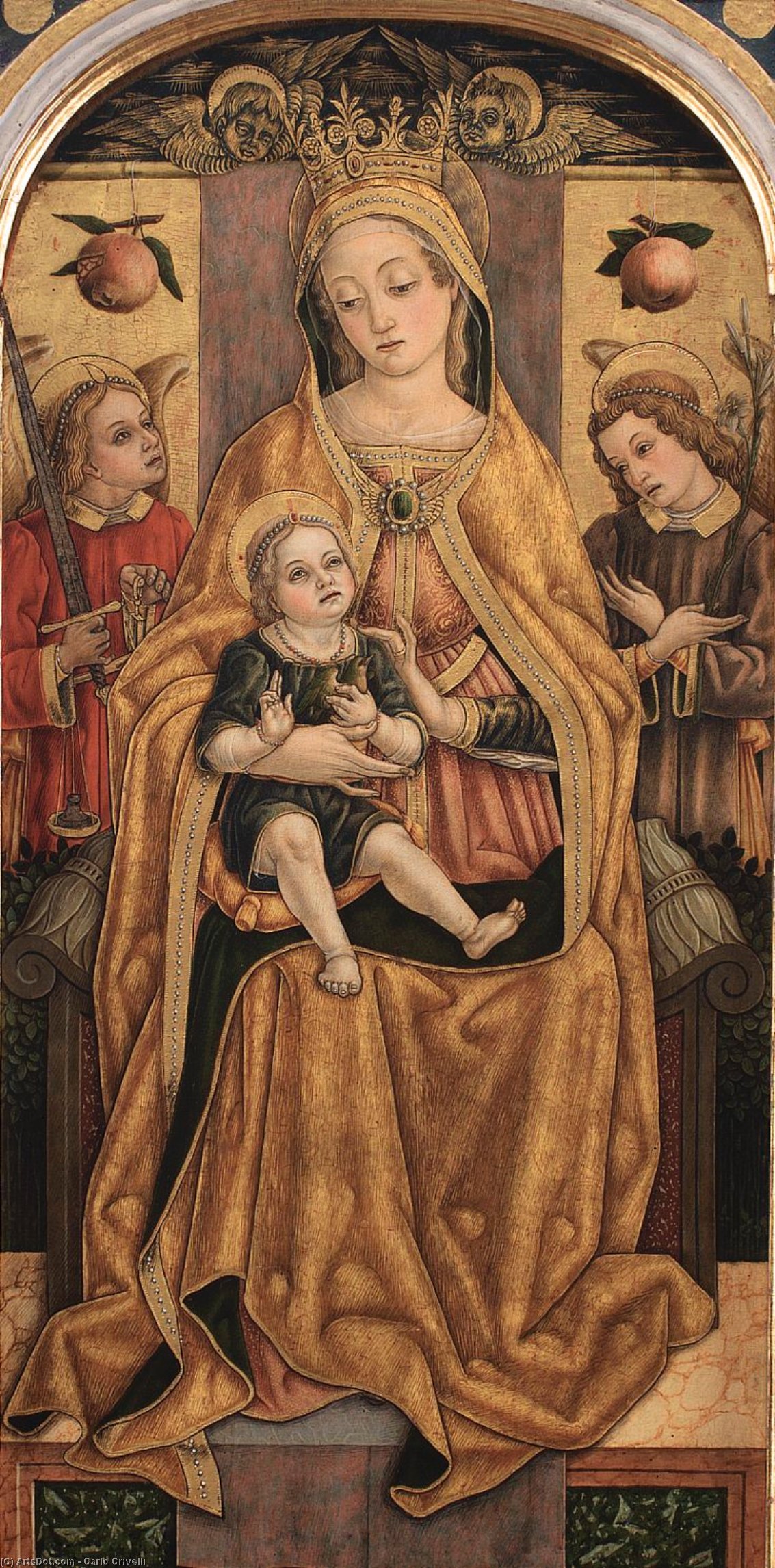 Wikioo.org - The Encyclopedia of Fine Arts - Painting, Artwork by Carlo Crivelli - Madonna with the Child 1