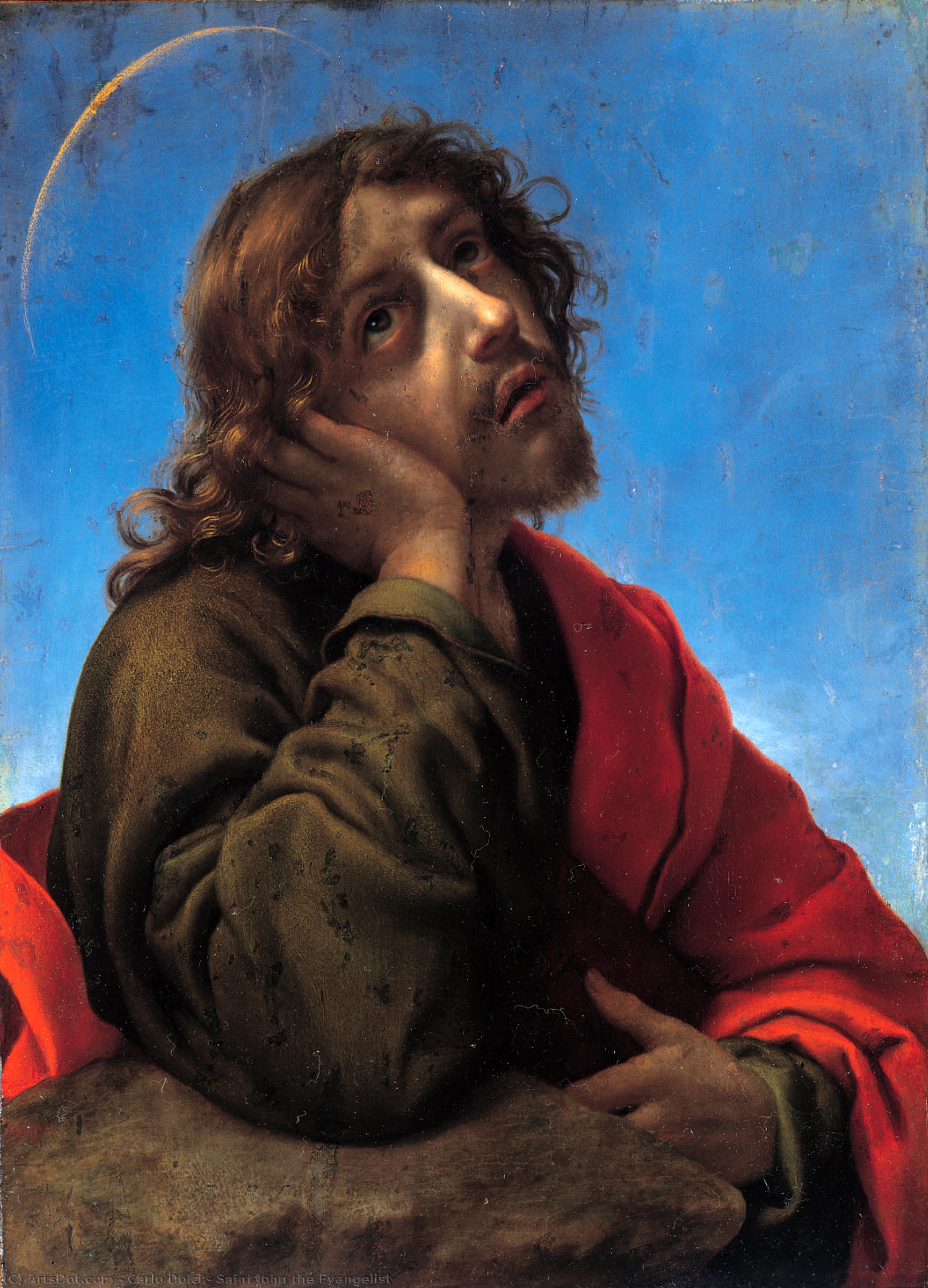 Wikioo.org - สารานุกรมวิจิตรศิลป์ - จิตรกรรม Carlo Dolci - Saint John the Evangelist