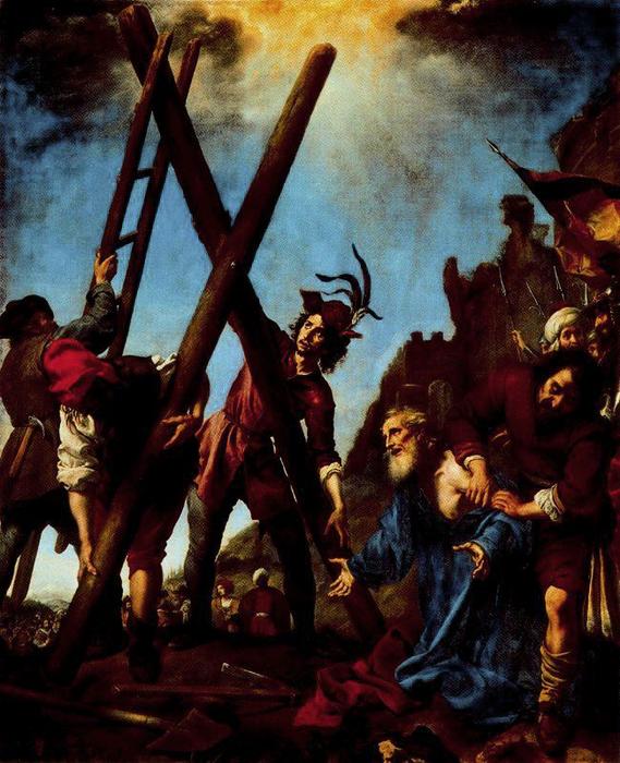 Wikioo.org - The Encyclopedia of Fine Arts - Painting, Artwork by Carlo Dolci - St. Andrew kneeling before his cross