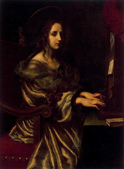 Wikioo.org - The Encyclopedia of Fine Arts - Painting, Artwork by Carlo Dolci - St. Cecil