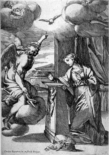WikiOO.org - Enciklopedija likovnih umjetnosti - Slikarstvo, umjetnička djela Carlo Maratta - Annunciation