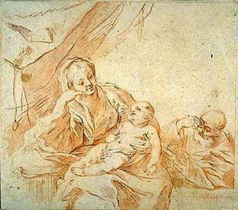 Wikioo.org - The Encyclopedia of Fine Arts - Painting, Artwork by Carlo Maratta - Holy Family 2