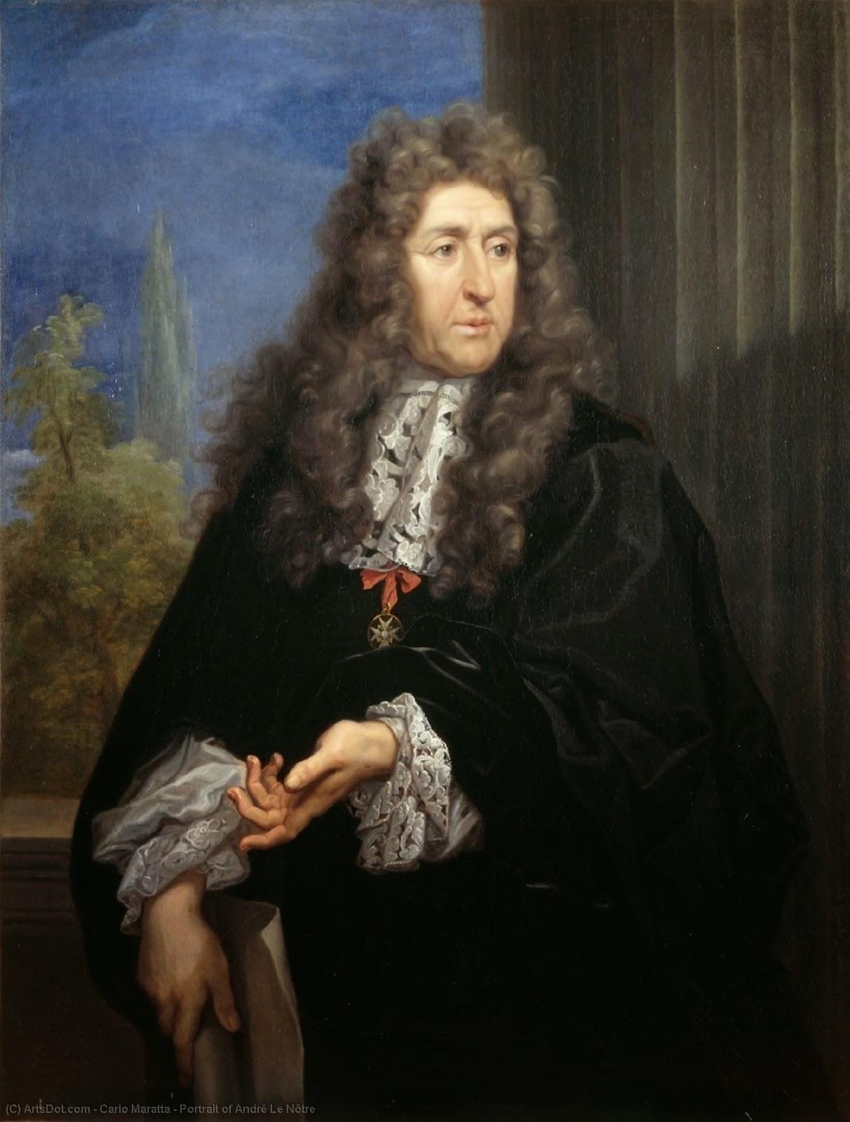 Wikioo.org - The Encyclopedia of Fine Arts - Painting, Artwork by Carlo Maratta - Portrait of André Le Nôtre
