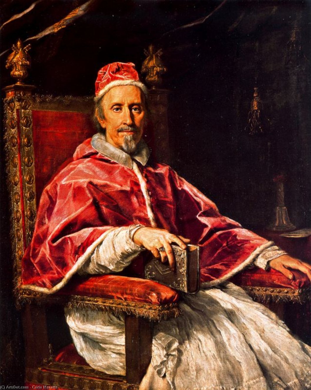 Wikioo.org - The Encyclopedia of Fine Arts - Painting, Artwork by Carlo Maratta - Portrait of Clement IX
