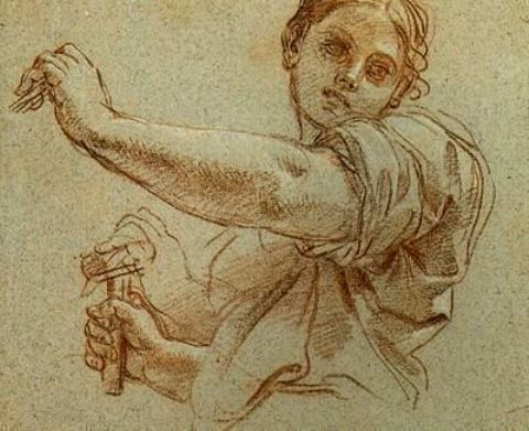 Wikioo.org - The Encyclopedia of Fine Arts - Painting, Artwork by Carlo Maratta - Study for Jael Slaying Sisera