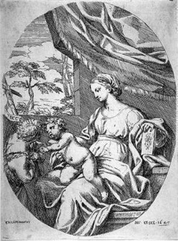 WikiOO.org - Encyclopedia of Fine Arts - Maleri, Artwork Carlo Maratta - The Virgin and Child with the Young St. John the Baptist