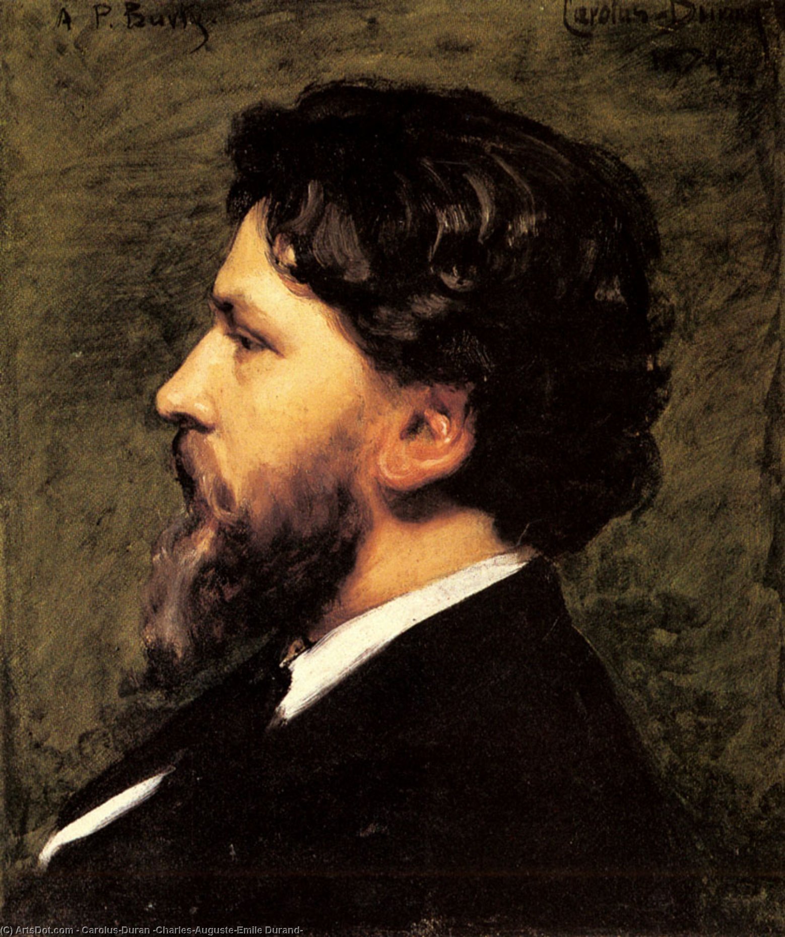WikiOO.org - 백과 사전 - 회화, 삽화 Carolus-Duran (Charles-Auguste-Emile Durand) - A Portrait of Philippe Burty
