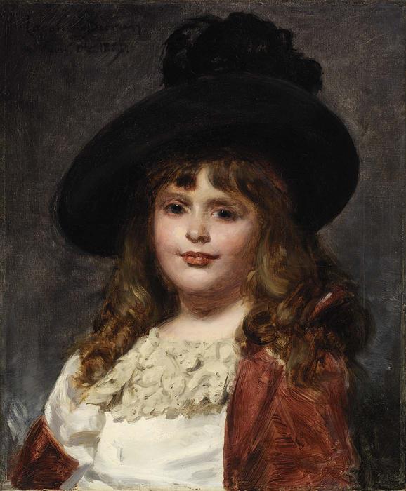 WikiOO.org - Encyclopedia of Fine Arts - Lukisan, Artwork Carolus-Duran (Charles-Auguste-Emile Durand) - Laura at Seven