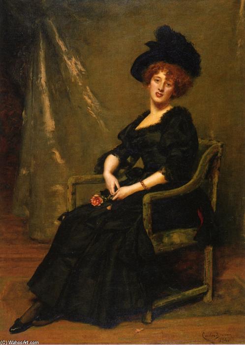 Wikioo.org - The Encyclopedia of Fine Arts - Painting, Artwork by Carolus-Duran (Charles-Auguste-Emile Durand) - Portrait Of Lucy Lee Robbins