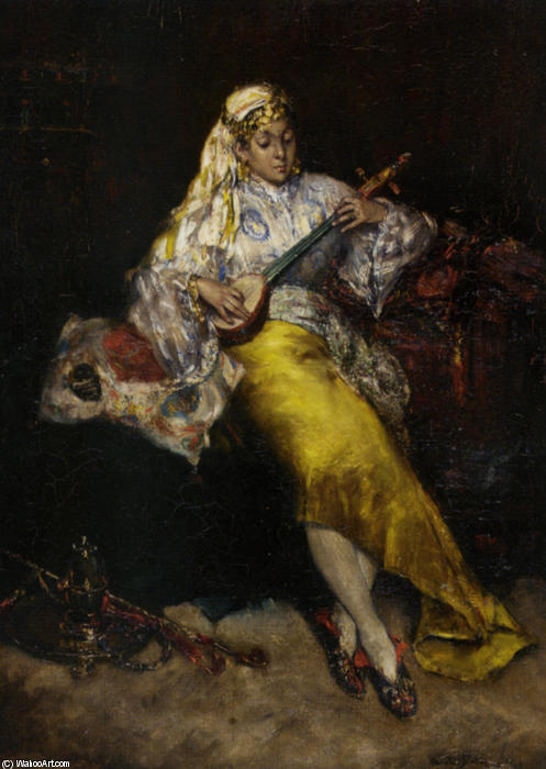 WikiOO.org - אנציקלופדיה לאמנויות יפות - ציור, יצירות אמנות Carolus-Duran (Charles-Auguste-Emile Durand) - The Entertainer