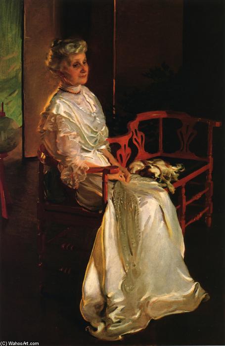 Wikioo.org - The Encyclopedia of Fine Arts - Painting, Artwork by Cecilia Beaux - Mrs. Richard Low Divine, Born Susan Sophia Smith 1