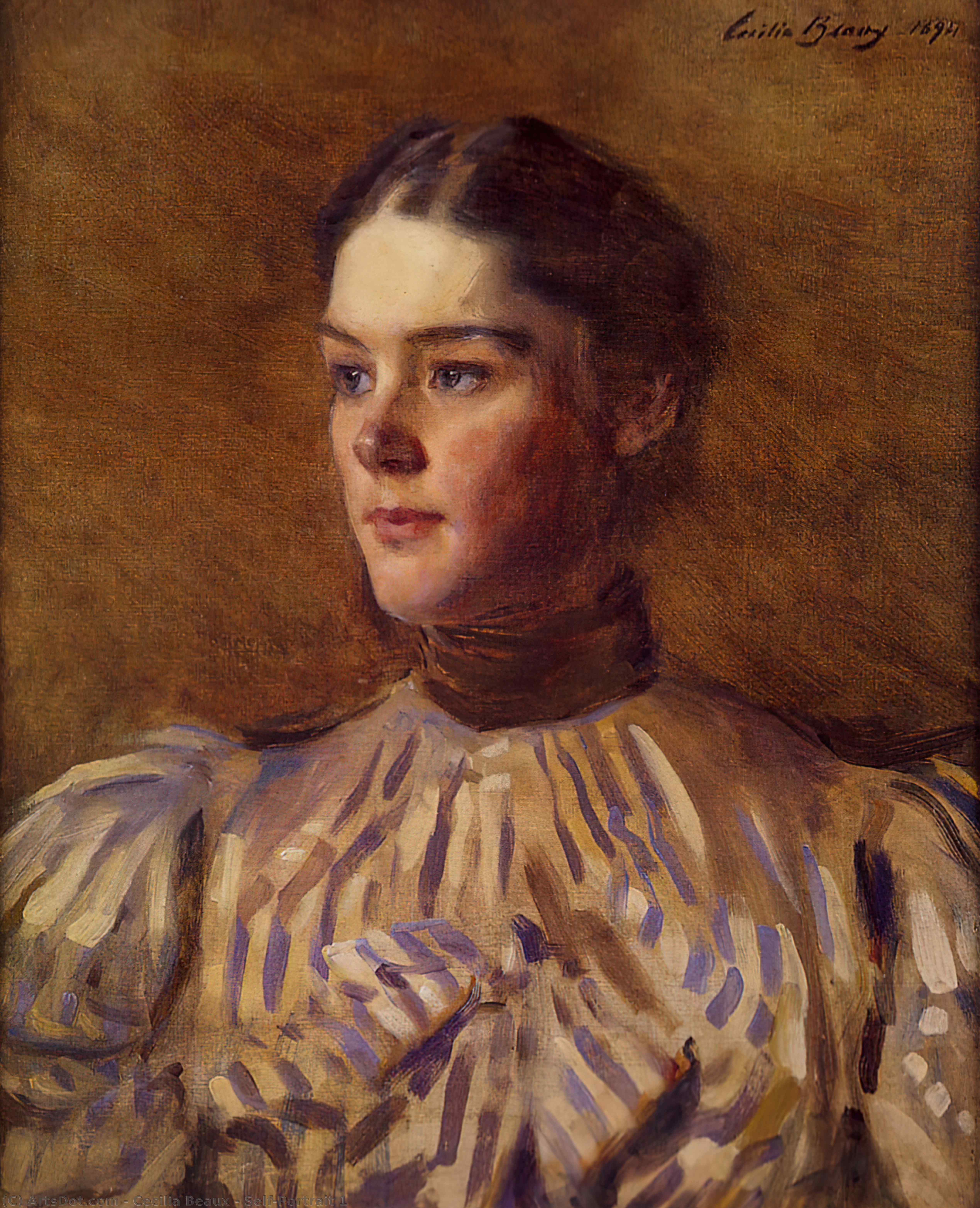 WikiOO.org - Εγκυκλοπαίδεια Καλών Τεχνών - Ζωγραφική, έργα τέχνης Cecilia Beaux - Self-Portrait 1
