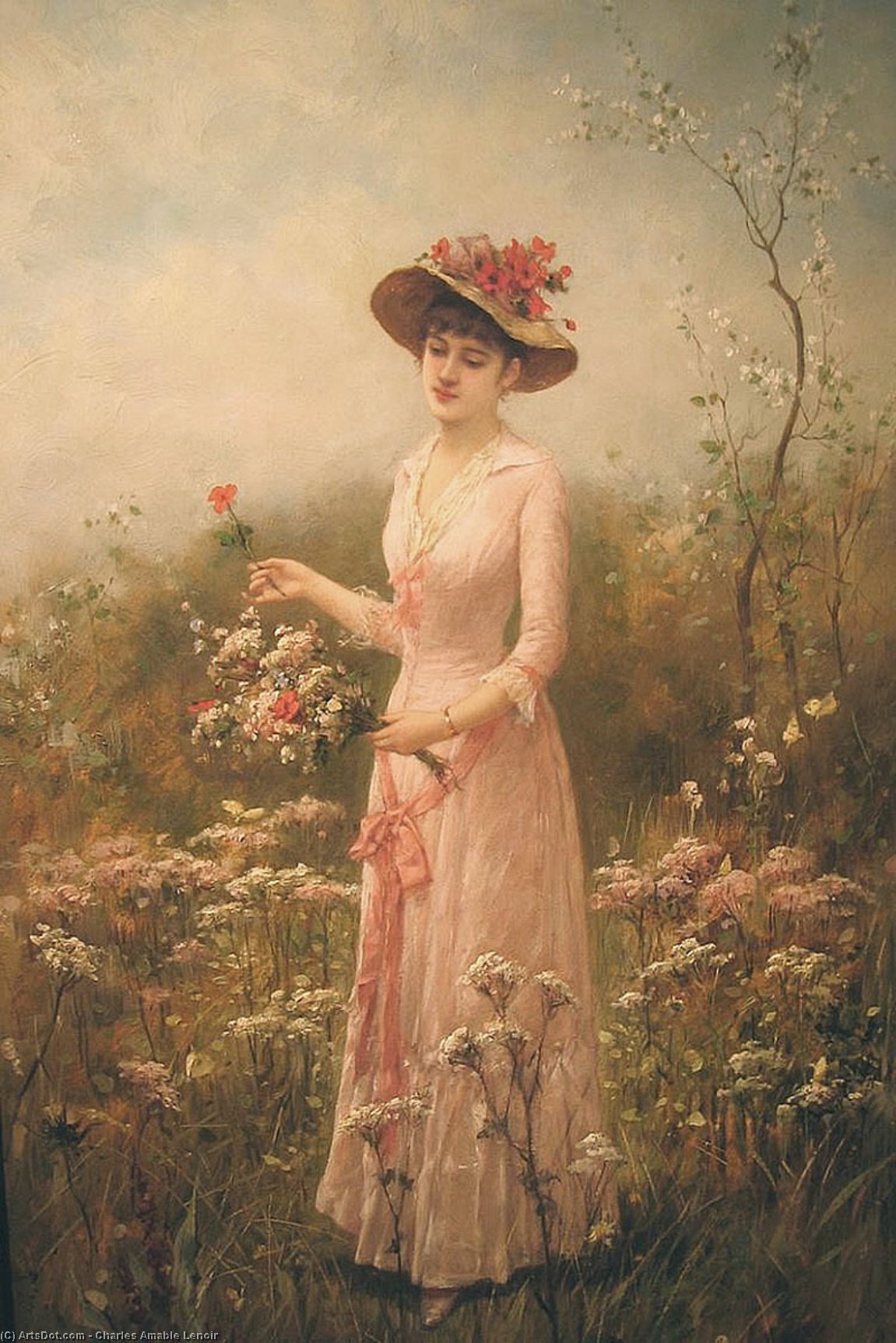 Wikioo.org - The Encyclopedia of Fine Arts - Painting, Artwork by Charles Amable Lenoir - Elegant Lady