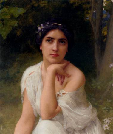 Wikioo.org - The Encyclopedia of Fine Arts - Painting, Artwork by Charles Amable Lenoir - Pensive