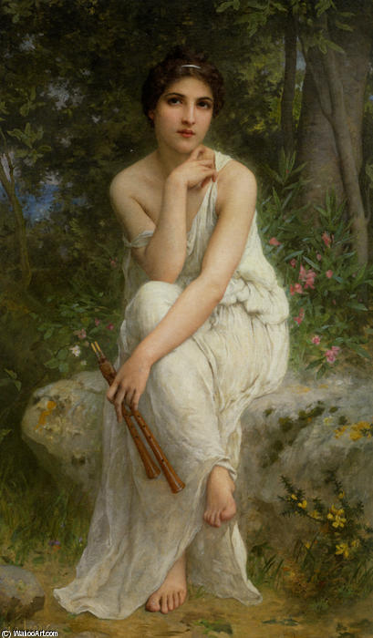 WikiOO.org - Encyclopedia of Fine Arts - Målning, konstverk Charles Amable Lenoir - The Flute Player