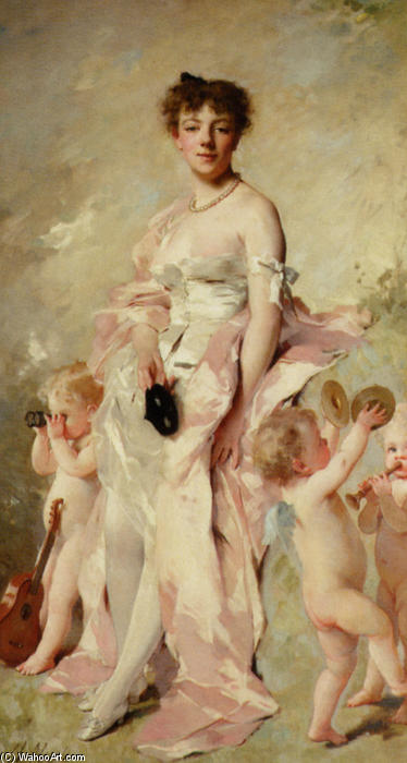 Wikioo.org - The Encyclopedia of Fine Arts - Painting, Artwork by Charles Chaplin - An Elegant Beauty