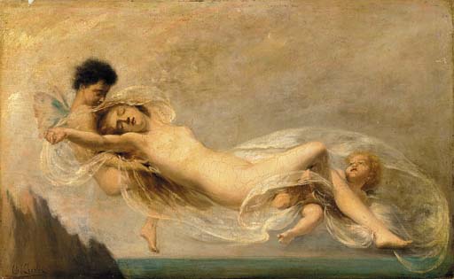 Wikioo.org - The Encyclopedia of Fine Arts - Painting, Artwork by Charles Chaplin - Restful sleep - allegory