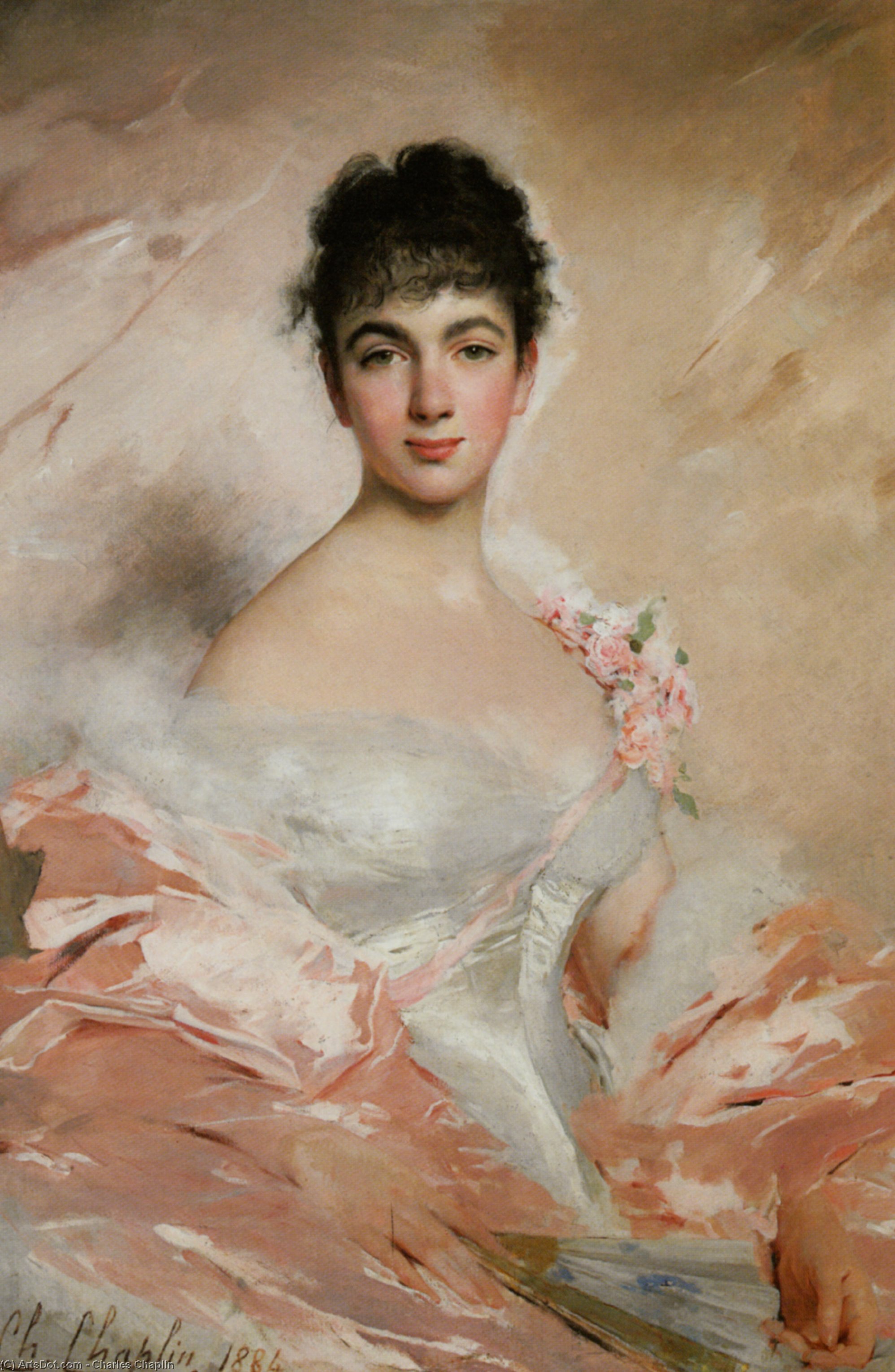 Wikioo.org - The Encyclopedia of Fine Arts - Painting, Artwork by Charles Chaplin - Woman in Pink