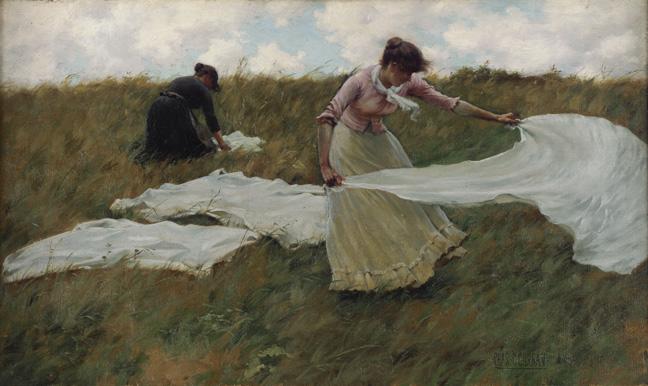 WikiOO.org - Encyclopedia of Fine Arts - Maalaus, taideteos Charles Courtney Curran - A Breezy Day