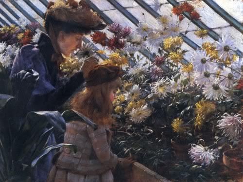 WikiOO.org - Encyclopedia of Fine Arts - Malba, Artwork Charles Courtney Curran - Chrysanthemums