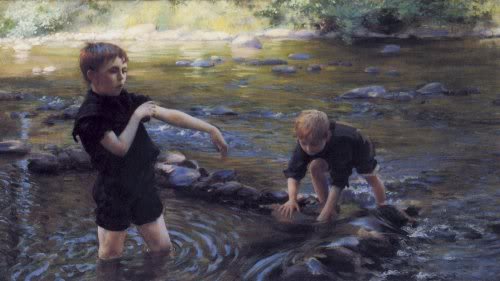 WikiOO.org - Encyclopedia of Fine Arts - Malba, Artwork Charles Courtney Curran - Cooling Off
