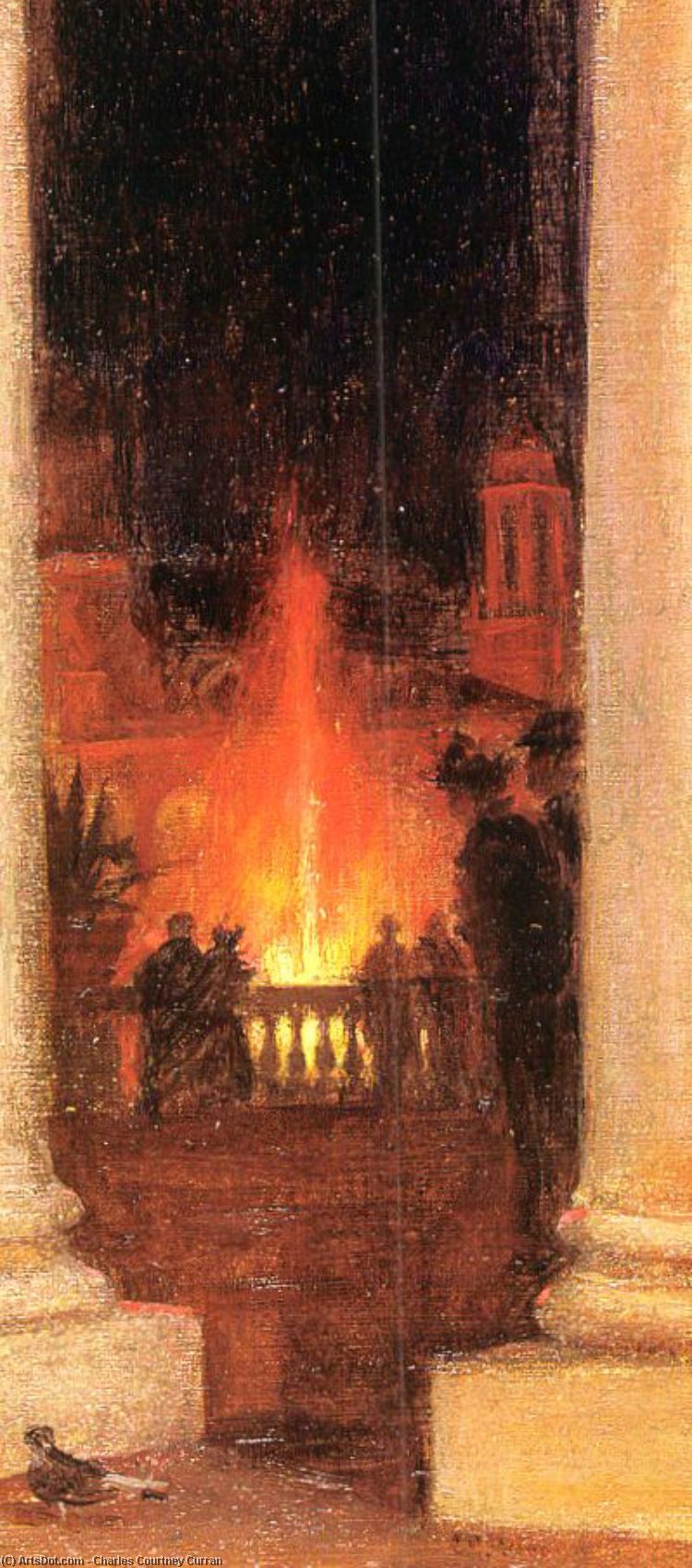 WikiOO.org - Encyclopedia of Fine Arts - Målning, konstverk Charles Courtney Curran - Electric Fountain - World's Columbian Exposition