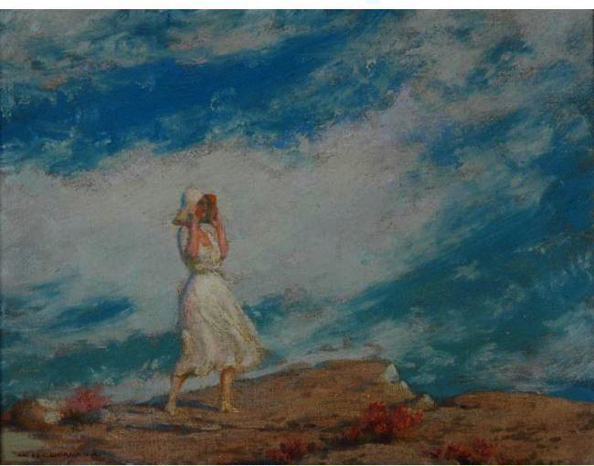 Wikioo.org – La Enciclopedia de las Bellas Artes - Pintura, Obras de arte de Charles Courtney Curran - chica en blanco