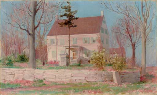 Wikioo.org - The Encyclopedia of Fine Arts - Painting, Artwork by Charles Courtney Curran - The Family Homestead, Connecticut