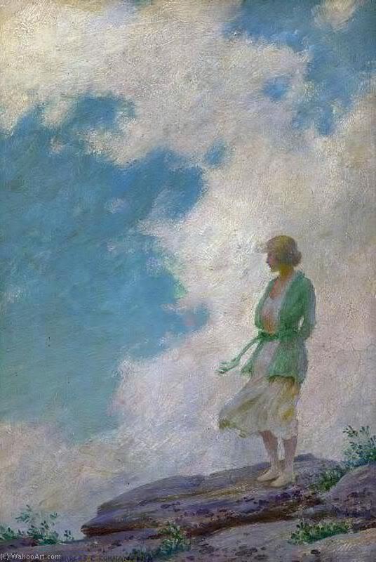 Wikioo.org - The Encyclopedia of Fine Arts - Painting, Artwork by Charles Courtney Curran - The Green Jacket