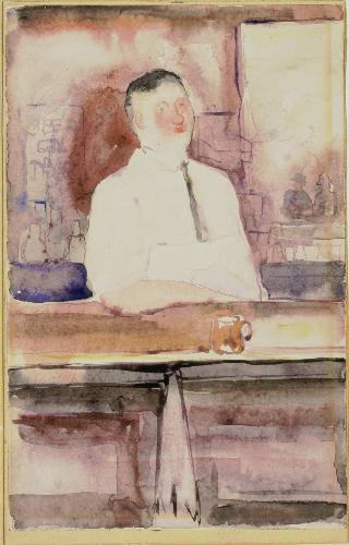 Wikioo.org - The Encyclopedia of Fine Arts - Painting, Artwork by Charles Demuth - 93.189.13; Demuth, Charles; Bartender at the Brevoort