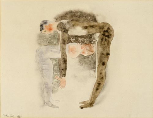 WikiOO.org - Encyclopedia of Fine Arts - Målning, konstverk Charles Demuth - Acrobats. Two Figures Bowing