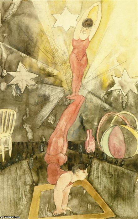 Wikioo.org – La Enciclopedia de las Bellas Artes - Pintura, Obras de arte de Charles Demuth - acróbatas