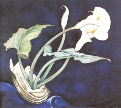 Wikioo.org - สารานุกรมวิจิตรศิลป์ - จิตรกรรม Charles Demuth - Calla Lillies