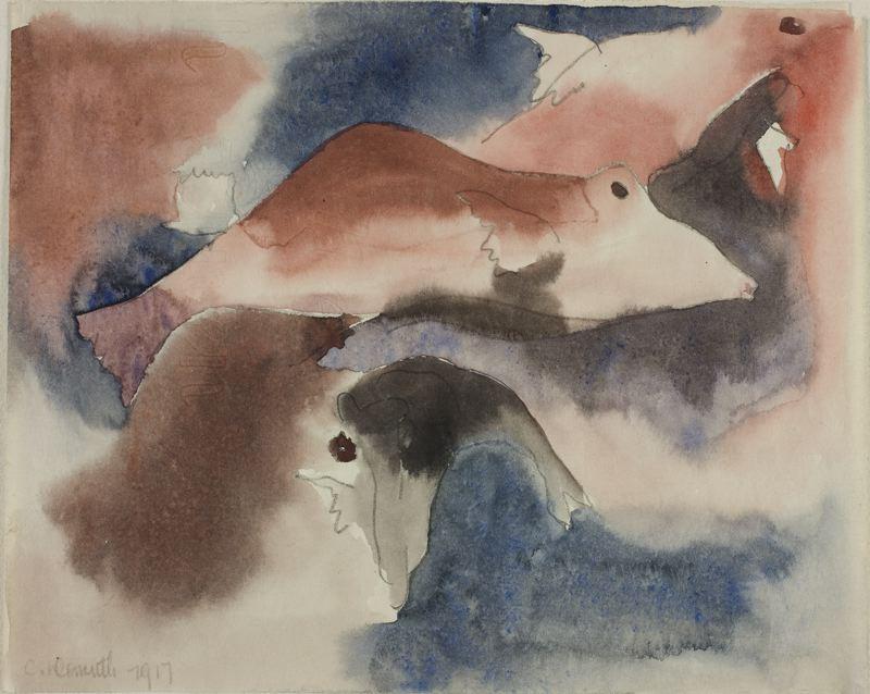 WikiOO.org - Güzel Sanatlar Ansiklopedisi - Resim, Resimler Charles Demuth - Fish Series, No. 7
