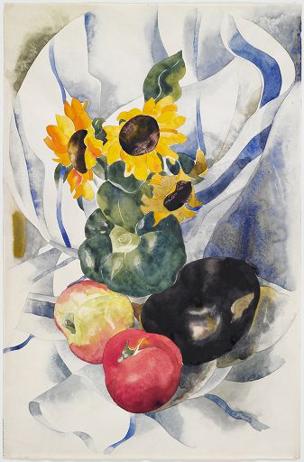 Wikioo.org - สารานุกรมวิจิตรศิลป์ - จิตรกรรม Charles Demuth - Fruit and Sunflowers