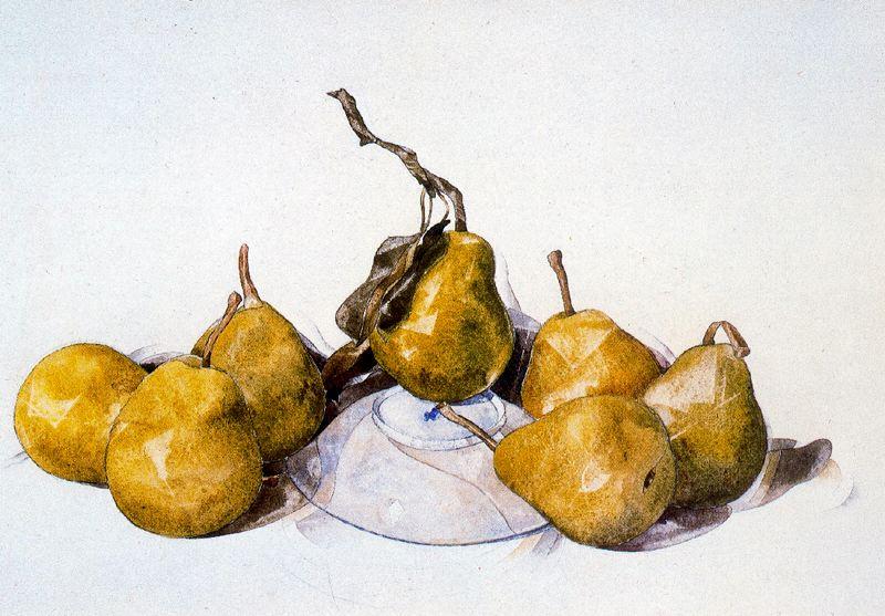 WikiOO.org - Encyclopedia of Fine Arts - Maleri, Artwork Charles Demuth - Green pears