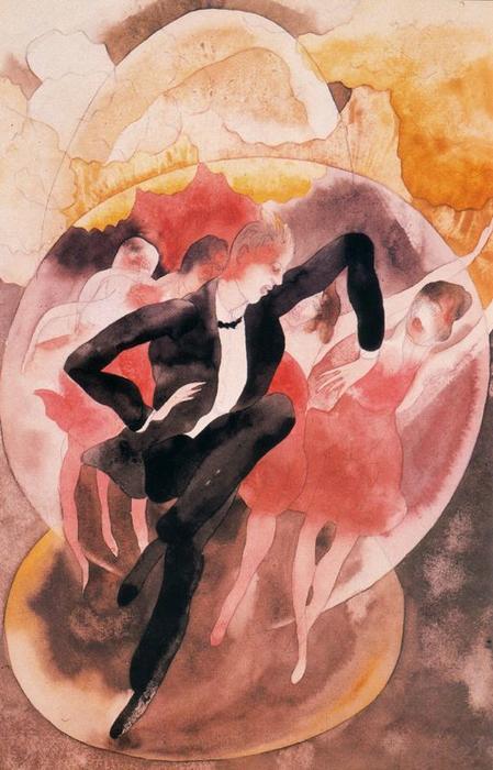 Wikioo.org - สารานุกรมวิจิตรศิลป์ - จิตรกรรม Charles Demuth - In Vaudeville. Dancer with chorus
