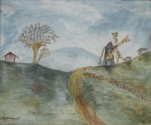 WikiOO.org - Енциклопедия за изящни изкуства - Живопис, Произведения на изкуството Charles Demuth - Landscape with Windmill #1