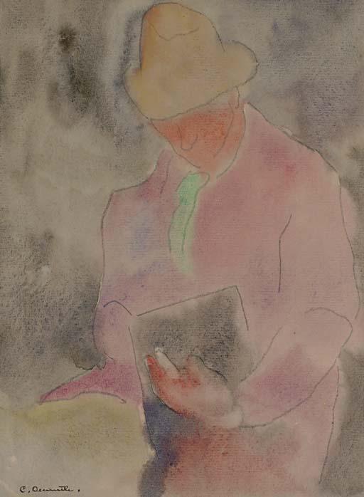 WikiOO.org - Енциклопедия за изящни изкуства - Живопис, Произведения на изкуството Charles Demuth - Man with Book