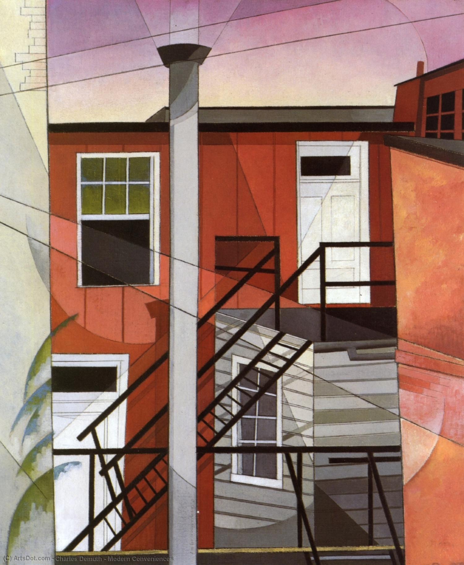 Wikioo.org - The Encyclopedia of Fine Arts - Painting, Artwork by Charles Demuth - Modern Conveniences