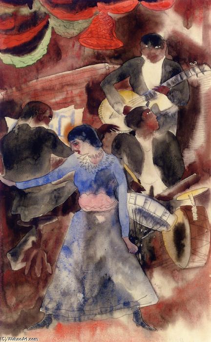 Wikioo.org - The Encyclopedia of Fine Arts - Painting, Artwork by Charles Demuth - Negro Girl Dancer