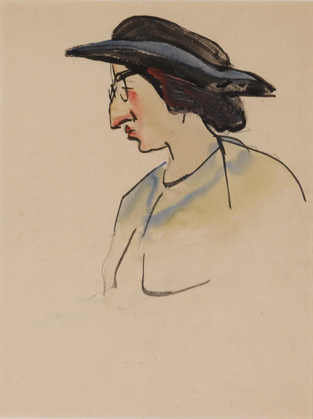 WikiOO.org - Encyclopedia of Fine Arts - Maľba, Artwork Charles Demuth - Portrait. Woman with Glasses