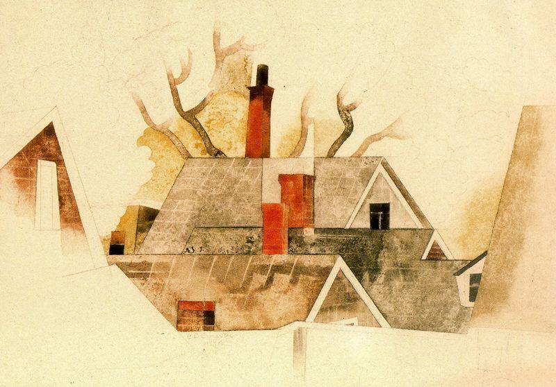 WikiOO.org - Енциклопедия за изящни изкуства - Живопис, Произведения на изкуството Charles Demuth - Red chimneys
