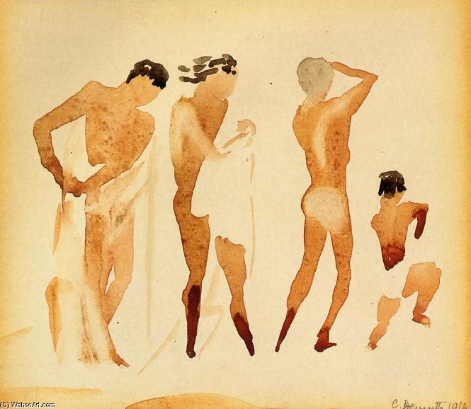 WikiOO.org - Encyclopedia of Fine Arts - Maalaus, taideteos Charles Demuth - Simi-Nude Figures