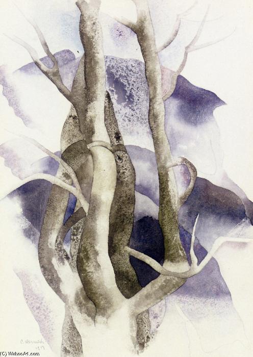 Wikioo.org - The Encyclopedia of Fine Arts - Painting, Artwork by Charles Demuth - Tree Forms
