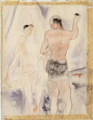 Wikioo.org - The Encyclopedia of Fine Arts - Painting, Artwork by Charles Demuth - Two Figures. Turkish Bath