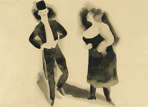 Wikoo.org - موسوعة الفنون الجميلة - اللوحة، العمل الفني Charles Demuth - Vaudeville Dancers